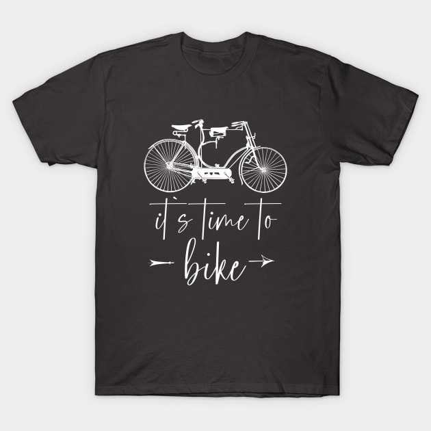 It`s Time To Bike, Cycling themed tee T-Shirt by FlyingWhale369